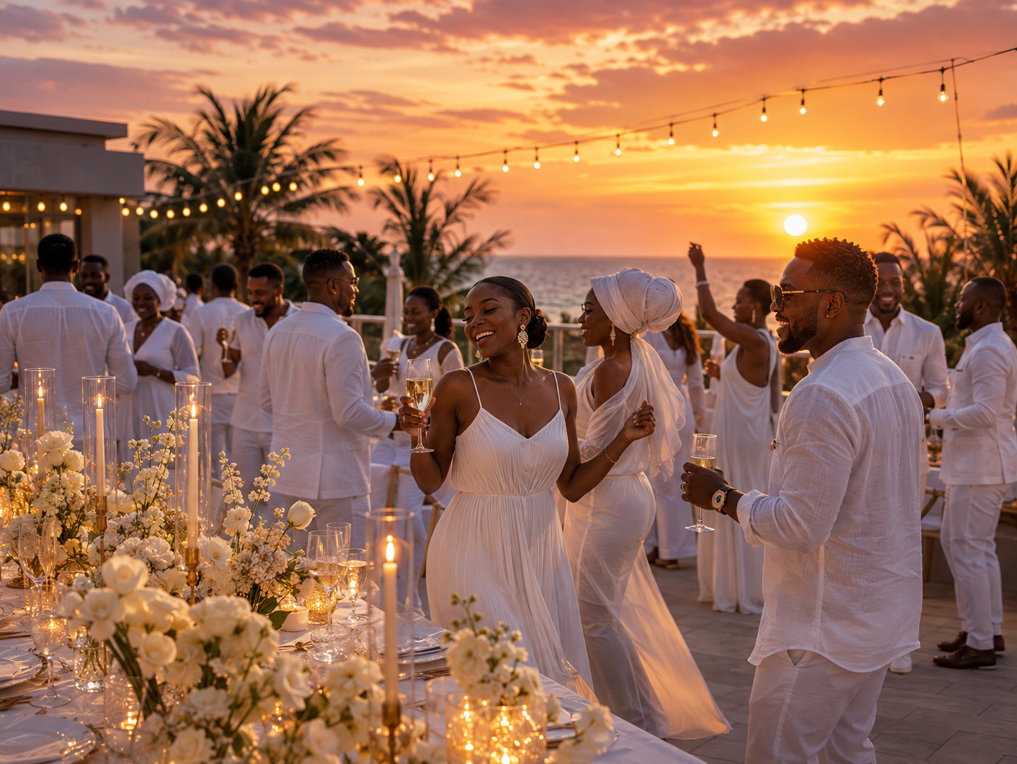 All-White Sunset and Farewell Party